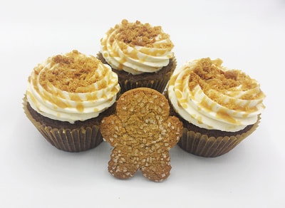 Pumpkin Spice Cupcake Garnished with Gingerbread Crumbles