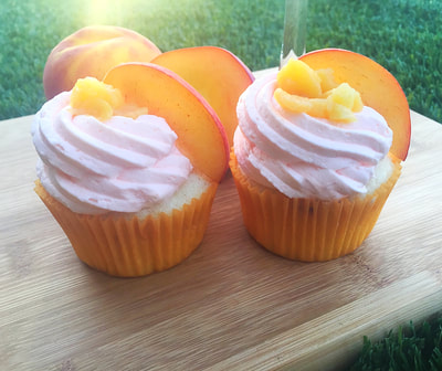 Peach Bellini Flavored Cupcake